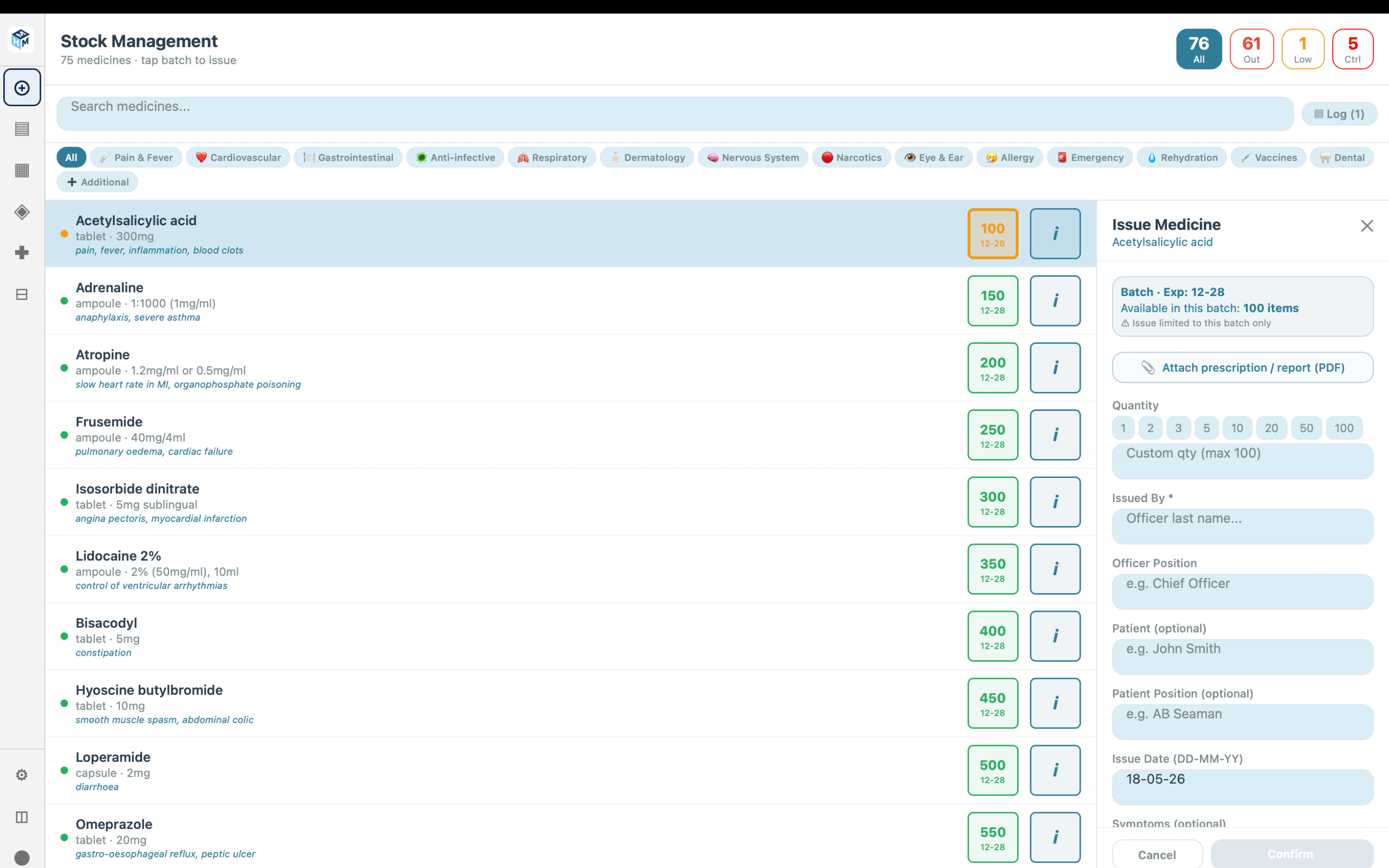 MHM Desktop — Stock Management